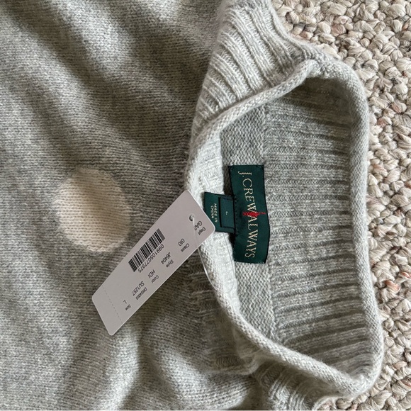 J. Crew 1988 Dot Roll Neck Sweater In Heather Dusk Ivory - Picture 2 of 2